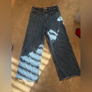 Abercrombie & Fitch Blue Cropped Jeans